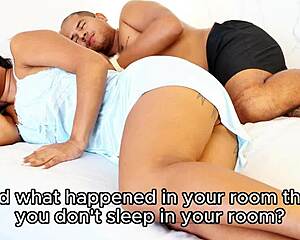 stepmom sneaks into stepson's bed for hot sex while dad works late in panama