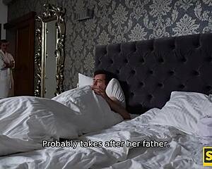 Slim Blonde Sis and Stepbrother's Unplanned Post-Dinner Fuck Fantasy