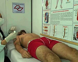 Nurse, your patient's huge erection got you so wet already??