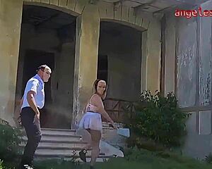 Muscular Bride in Fishnets Begs for Monster Cock Creampie on Haunted Halloween Fuck