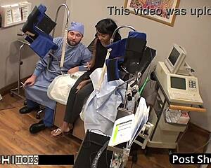 Human Guinea Pig Eliza Shields Endures Doctor's Mandatory Hitachi Orgasms!