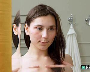 wanna shower with cute stella's juicy shaved pussy?