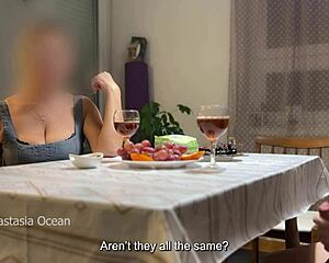 my husband jerks off hidden under the table right in front of my stepmom during their chat