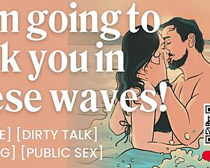 Couple's Waves-Pounding Beach Fuck Teases with Dirty Talk ASMR Roleplay