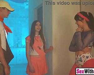 petite redhead stepsis and tiny teen bestie fuck stepbro on dare