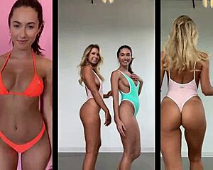 Boutinela's sixth bikini teasing compilation shows playful beach moments.