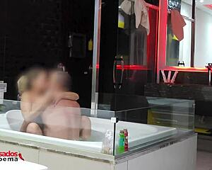 punished the cuckold let stud fuck me raw in tub