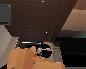 Futanari pounds slut pussy hard in wild roblox condo fuck fest