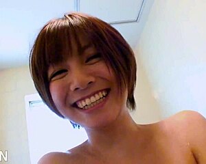 real tokyo japanese teen fucked raw first time in car cowgirl creampie