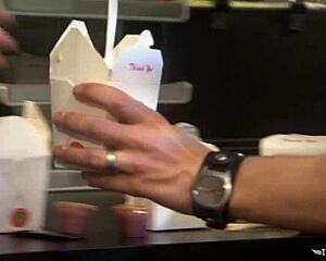 Brunette Babe Bends Over In Heels Exposing Shaved Pussy For Agent's Big Cock