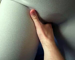 Stepsis Begs Touch Wet Pussy In Leggings Then Ride Cowgirl