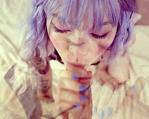 teen karneli bandi sucks juicy cock deep then begs for facial cumshot