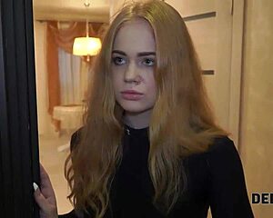 Debt Collector Craves Adorable Debtor's Tender Mouth Shaved Pussy