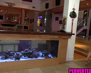 Slutty stepsister takes doggystyle pounding from behind