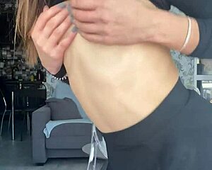 ellie leen oils up and rides dildo to squirting anal orgasm