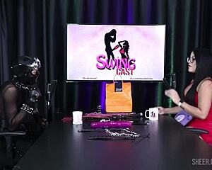 ramona 69 swing cast compil with tifany rocha in sheer red lingerie