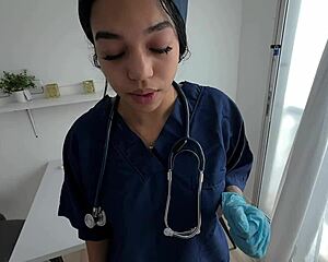 horny doctor checks out tommy miller's cock during hospital exam