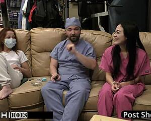 patient blaire celeste cums hard from doctor's hitachi on cam?