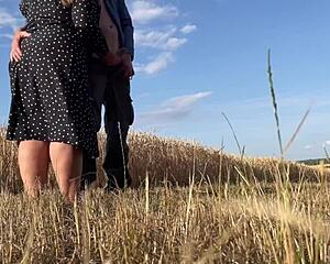 Mature Mother-in-Law Dresses Sexy Bent Over Blowjob Cum for Son-in-Law