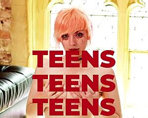 Teacher, your tongue on my emo pussy feels amazing—now feed this british teen your hot cum to swallow?