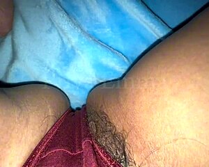 Indian stepmom gropes milky boobs hairy pussy!