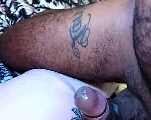 Hot wife invites friend for juicy interracial creampie threesome fun