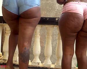 two big black asses compete pick pink or blue in comments