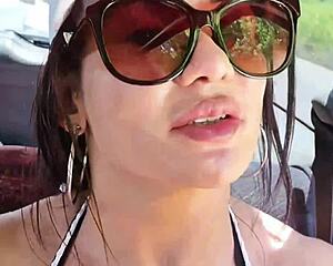 beach breakdown turns into motel creampie fuck with huge brazilian cock after uber ride