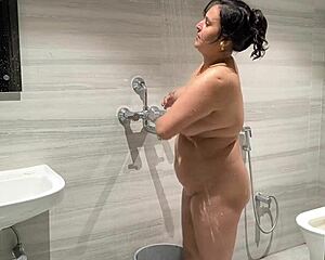 desi puja baby soaps big tits in shower before fat cock deepthroat