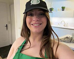 Facefucking Big Ass Barista Luna Doll with Deepthroat and Rough Pussy Sex