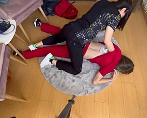 check out these shy colombian latinas licking pussies and scissoring hard