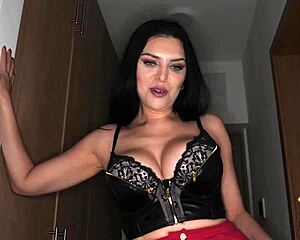 Busty Brunette Kira Pounds Deep on Freaky Big Black Monster Cock in Lingerie
