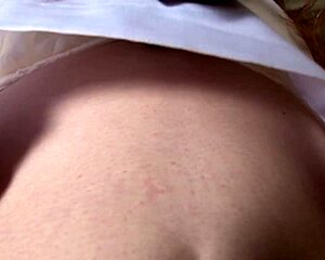 she drops to her knees slurping his thick cock until he blasts cum down her throat