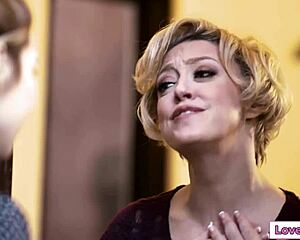 fan girl tongue dives into milf voice actress shaved pussy and tits