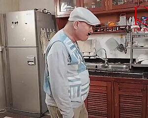 hey housewife what happens when your maid uniform rips off in the kitchen this morning?