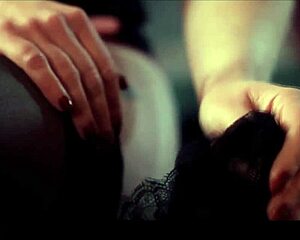 Big tits milfs kiss lick wet pussies in sensual lesbian play