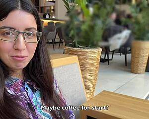 nympho librarian begs cum on her glasses