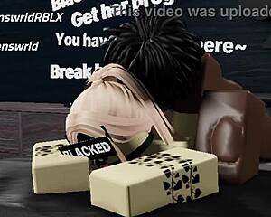 he bends over his obsessed blonde fangirl with big tits in the condo for rough roblox sex