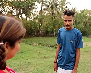 Beautiful Bangladeshi village college girl bent over doggystyle creampie outdoor hardcore fuck with clear moans