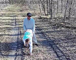 Drone Spies On Our Risky Outdoor Public Fuck With Monster Cock