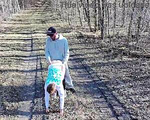 Drone Spies On Our Risky Outdoor Public Fuck With Monster Cock