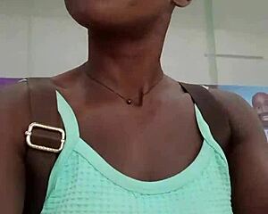 That Nigerian Bitch Masturbates In Mall Bathroom