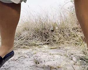 ever pissed public in nature forests travelin by car pov like these sluts?