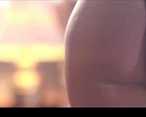 Big tits milfs kiss lick wet pussies in sensual lesbian play