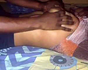 rubbing my girlfriend's huge tits firmly