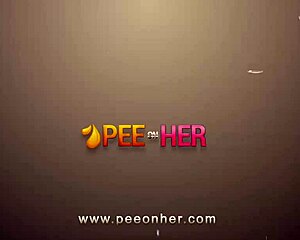 russian teen brunette gets fucked doggystyle bent over then facial cumshot extreme peeonher pissing action