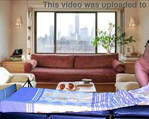 Cleaning lady's shaved pussy gaped by monster cock after ass licking.