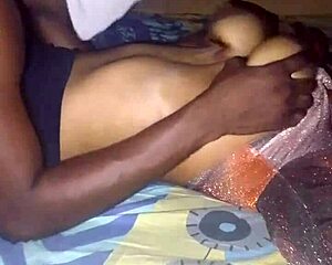 rubbing my girlfriend's huge tits firmly