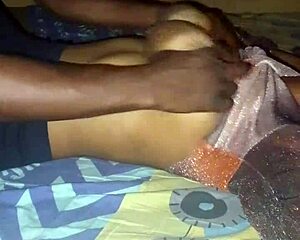 rubbing my girlfriend's huge tits firmly