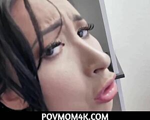 Lily Lane sucks teacher cock to save stepmom from expulsion